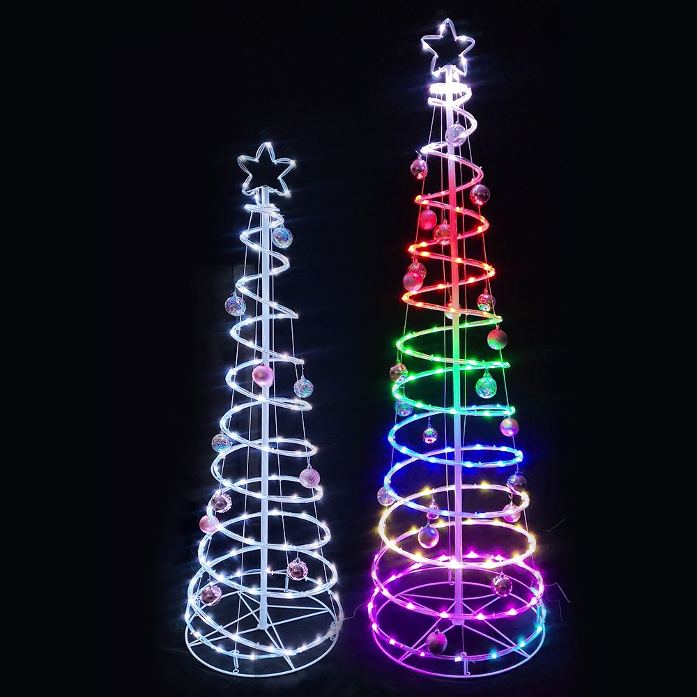 LED 나선형 트리 조명 16색 리모컨형 크리스마스 야외 트리(오픈마켓 연동상품)
